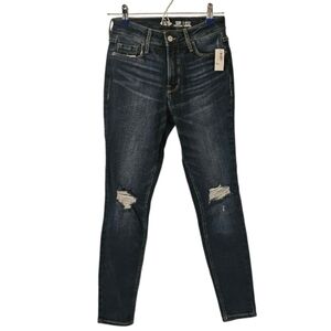 Blue Old Navy Women's High-Rise Rockstar Distressed Super Skinny Jeans
